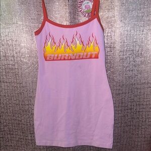 Urban Outfitters Pink Flame Mini Dress